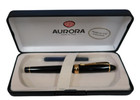 Aurora  Ipsilon  14kt Gold  Fountain Pen Black   Gold New In Box B12 Stub Nib