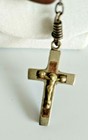 Real Antique Italian Rosary With Silver Wood Crucifix Relic Beads  seeds 