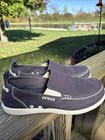 Crocs Men s Walu Slip-on Canvas Loafers Navy Blue White Size 10 Nice Condition