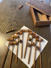 Vintage Victorian Boxwood Table Parlor Croquet Set No  1 Original Box