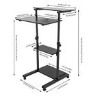 Adjustable Height Stand Up Desk Office Workstation Laptop Computer Table W wheel
