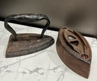Pair Of Antique Late 1800   s Cast Iron Sad Irons