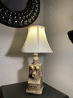 Rare Antique Table Top Old Fashioned Telephone Face Lamp Art Includes Shade Bulb