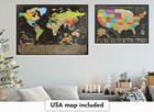 Two Scratch-off Maps  World Map 17x24    Usa Map - Deluxe Travel Posters - Co   