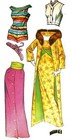 Vintage Uncut 1965 Barbie Fashion Window Paper Dolls rare  1 Top Reproduction