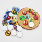 25mm 40pcs Mixed Dragon Glass Eye Cabochon Eyeball For Craft Diy Art Supplies