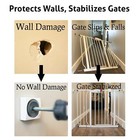 Mini Baby Gate Wall Protector - Protect Walls From Pet Gates  gray  4 Pack