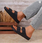 Men s Eva One-piece Double-bar Flat-soled Slip-on Slippers For Home Or Outdoor 