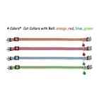 Cat Collar With Bell 4 Pack Durable Breakaway Adjustable Reflective Cat Collars