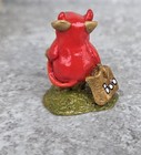 Vtg Retired Wee Forest Folk Wff Little Devil Halloween Mouse Free Us Shipping