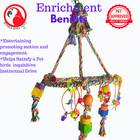 Bonka Bird Toys 1111 Huge Pyramid Rope Swing Charm Perch Parrot Cage Toy