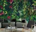 Tropical Green Jungle Wallpaper Mural  Fern Leaves Peel And Stick Wallpaper 