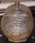 Anchor Hocking Company Textured Clear Glass Pig Piggy Bank New