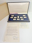 Franklin Mint 1980 Us Olympic 10 Stamp Collection Sterling Silver 115  Grams Coa