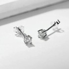 0 50 Ct Lab Grown Diamond Stud Earing For Women 925 Silver 14k White Gold Plated