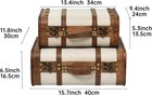 Vintage Wooden Suitcase Set Of 2   Antique Travel Trunk Decor