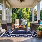 5  X 8  Outdoor Rug Waterproof For Patio Decor  Foldable Reversible Plastic