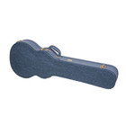 Crossrock Relief Series-wooden Case For Les Paul Electric Guitars-smoke Blue