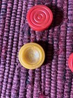 Vintage Tested Butterscotch And Red Bakelite Backgammon 28 Pieces