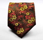 New Classic Floral Black Red Yellow Jacquard Woven Silk Men s Tie Necktie