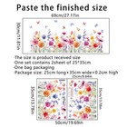 2 Pieces Flowers Wall Decals Vinyl Flowers Wall Stickers Removable Floral Mur   