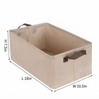 4 Pack Fabric Storage Bins Collapsible Closet Organizer Baskets Beige Storage L