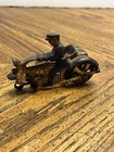 Antique Hubley Cast Iron Cop Police Tandum Motorcycle As Is 