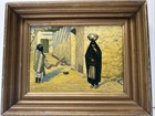 Native American Indian Painting Vintage Antique Frame Tribal Mystery Artist