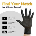 Disposable Nitrile Exam Gloves  5 Mil Black  Powder-free Heavy Duty Clean Gloves