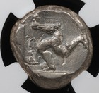 Pamphylia Aspendus Ar Stater Mid-5th Century Bc Silver Coin     Ngc Ch F