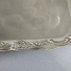Vintage Gambles  Silver Plated Ornate Footed Servingtray With Floral Rose Border