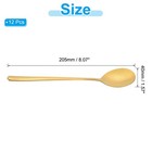 Long Handle Iced Tea Spoon  12 Pcs 8  Stainless Steel Long Spoons  Gold Tone