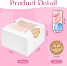 30 Pcs Cookie Boxes With Window  4 x4 x2 5  Small Bakery Boxes