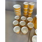 Vintage Raffiaware Burlap Yellow Tumbler Cups Mugs Ice Bucket Pitcher Set Of 46