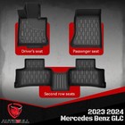 Floor Mats Compatible With 2023 2024 Mercedes Benz Glc  All Weather Tpe Floor   