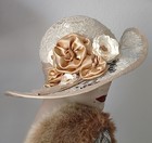 Kentucky Derby Formal Statement Couture Wide Brim Lace Hat