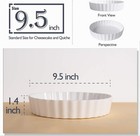 Delling Set Of 2 Ceramic Tart Pans  9 5 Inch Quiche Pan  Inches  White 