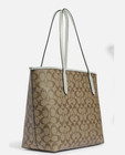 Coach Signature Logo City Large Tote - Khaki Light Sage