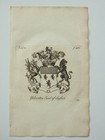 1756 Original Antique Print Family Crest Coat Of Arms Yelverton Earl Of Sussex