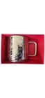 New Starbucks Holiday 2025 Ceramic Poinsettia Gold Mug 14 Oz    Rare