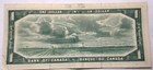 1954  1 One Dollar Ottawa Canada Banknote Canadian Note