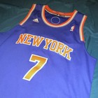 Adidas New York Knicks Carmelo Anthony  7 Nba Basketball Jersey Blue Men   s L