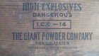 Giant Powder Company 50 Pound Explosives Wood Box Side-atlas Powder Controlled