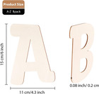 6 Inch Wooden Letters 26pcs Wooden Alphabet Letter For Crafts Unfinished Wood Le