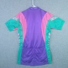 Vintage Descente Cycling Jersey Size Medium Purple Pink Green 80 s Colors Euc