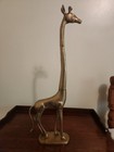 Solid Brass Giraffe 19-1 2  Tall Sculpture India