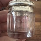 Victorian Antique Ornate Sterling Marked Lid Glass Dresser 184 Vanity Jar Mono