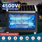 Solar Bug Zapper Outdoor Mosquito Zapper 4500v Waterproof Rechargeable Fly Zappe