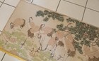 Vintage Velvet Cranes Scene Wall Hanging Tapestry 24    X 46   