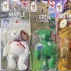     ty Beanies Maple  Erin  Britannia  Glory Bears Set 1999     full Complete Set    